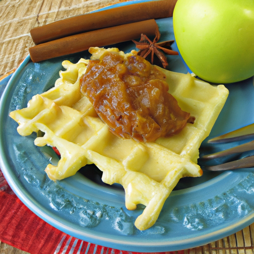Apfel-Zimt-Waffeln mit Schlagsahne Rezept