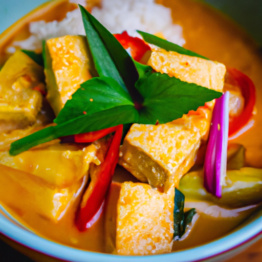 Vibrantes Thai Curry mit Gemüse & Tofu