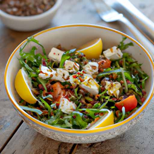 Mediterraner Linsensalat Mit Feta Und Rucola Rezept