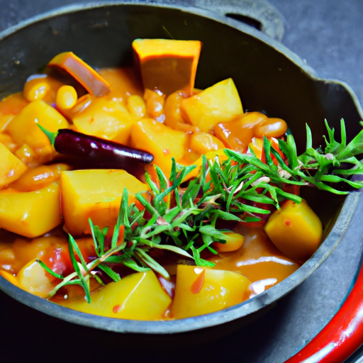Feuriger Bohneneintopf mit Süßkartoffeln Rezept