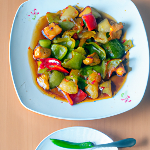 Südostasiatische Currysauce mit gebratenem Gemüse (RANDOM 427427623)