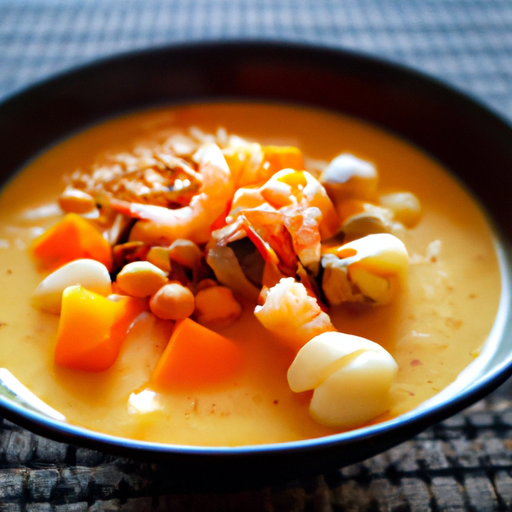 Saftige Fischsuppe mit Meeresfrüchten