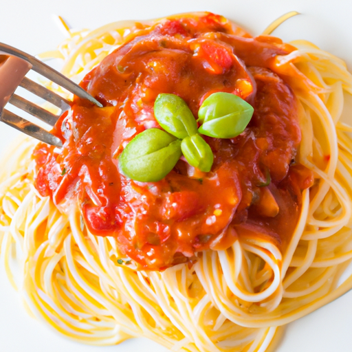 Spaghetti Milanese mit frisch gemachter Tomaten-Basilikum-Sauce