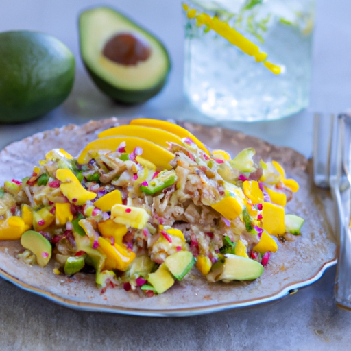Frischer Sommer-Quinoasalat mit Avocado und Mango