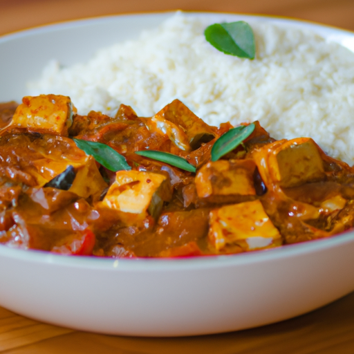 Thailändisches Tofu-Curry mit Reis