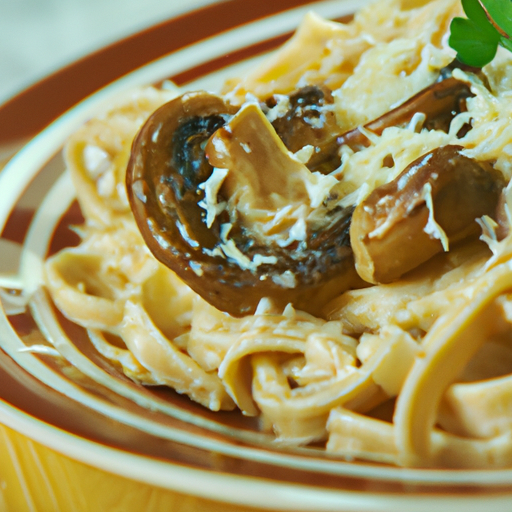 Gebratene Maroni-Pilz-Pasta mit Weißweinsauce